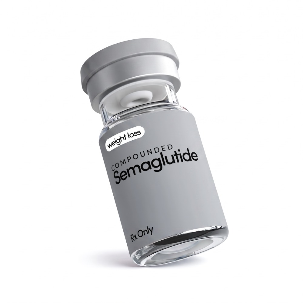 Compounded semaglutide injection vial